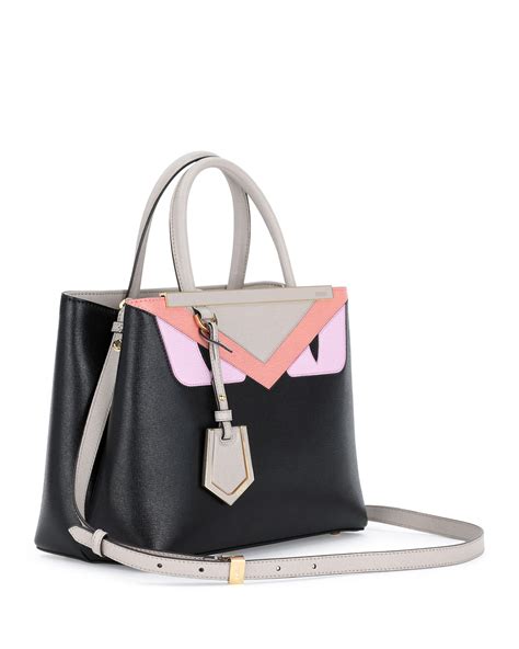 fendi petite 2jours monster tote bag black multi|Fendi 2Jours Petite Monster Tote Bag, Multi .